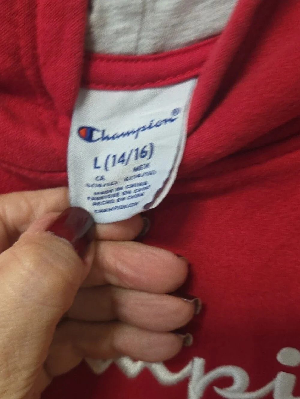 Champion Red Kids Unisex Sz 14/16 Turtleneck Sweater